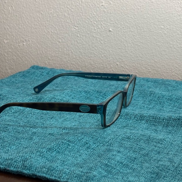 Coach Eyeglass Frames 6040 Brooklyn Tortoise and Teal With Case - Picture 5 of 6